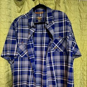 Ariat Rebar short sleeve button up mens shirt size 2XL